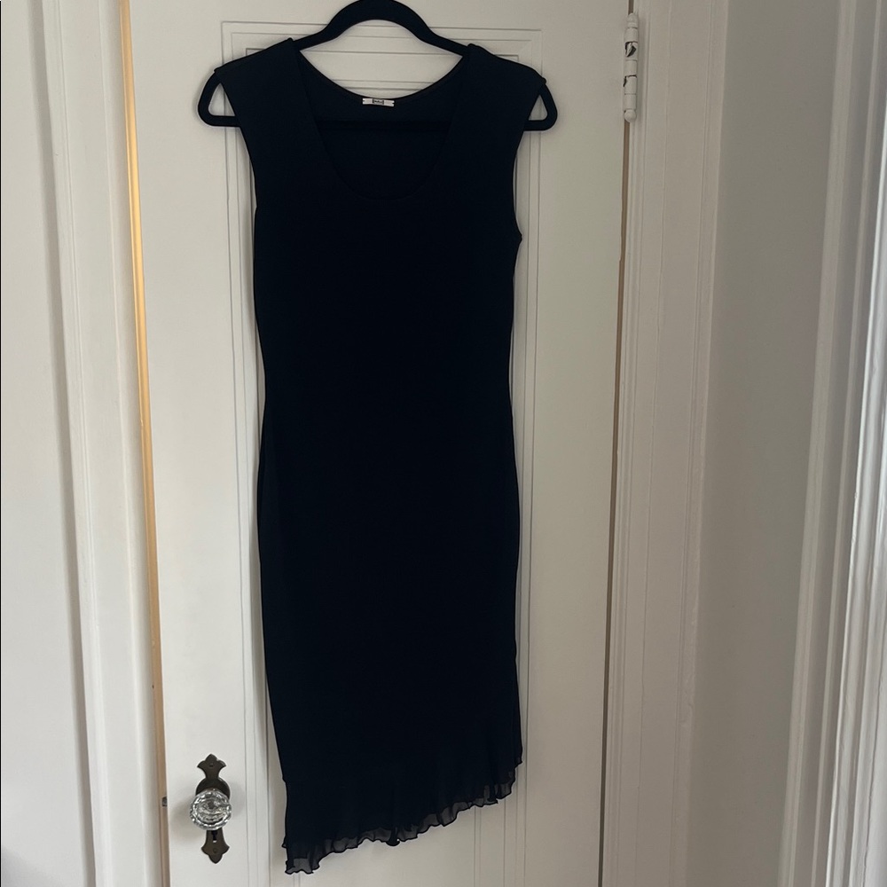 Wolford Black Sleeveless Jersey Dress 90s minimalism